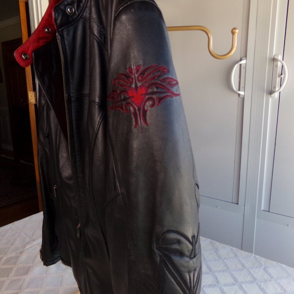 Harley Davidson Women's Leather Jacket Large - Picture 4 of 16